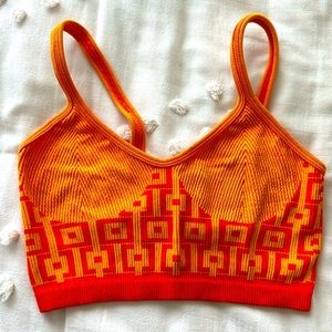 Zara orange cropped Tank Top Size XS-S
